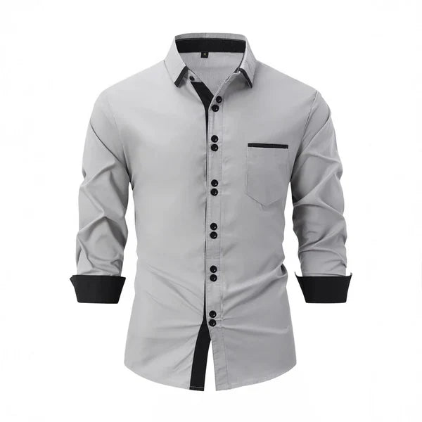 Men’s Contrast-Detail Button Shirt