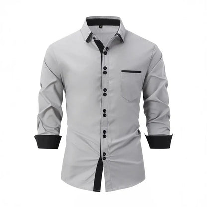 Men’s Contrast-Detail Button Shirt