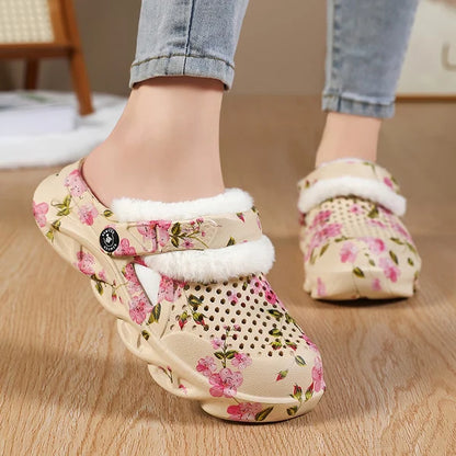 Women’s Floral Cozy Lined Clogs