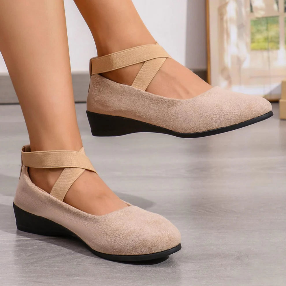 Women’s Comfortable Strap Wedge Walking Shoes