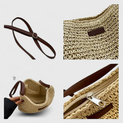 Woven Straw Shoulder Bag