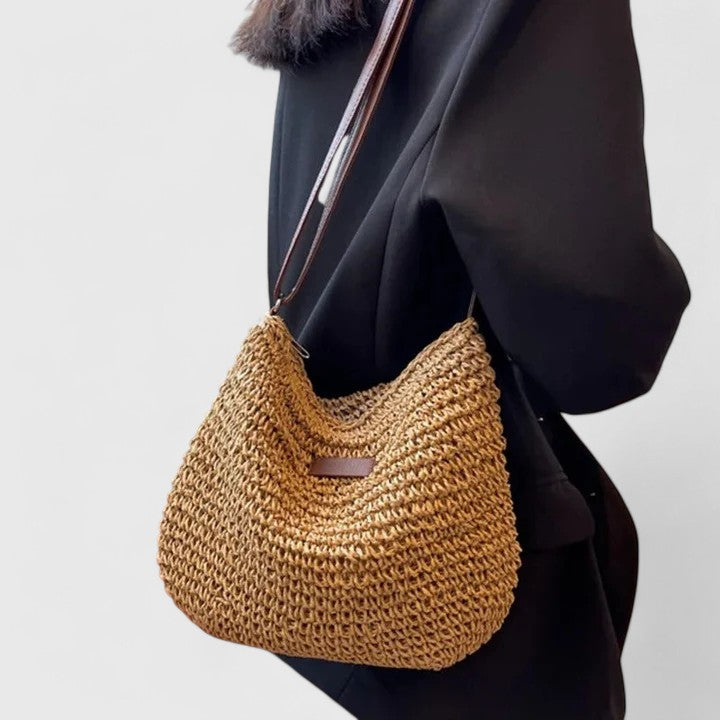 Woven Straw Shoulder Bag