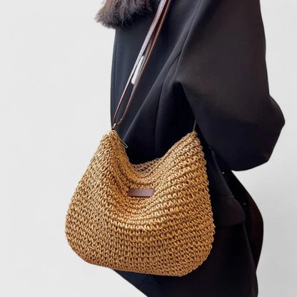 Woven Straw Shoulder Bag