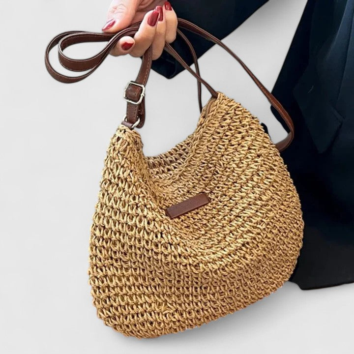 Woven Straw Shoulder Bag