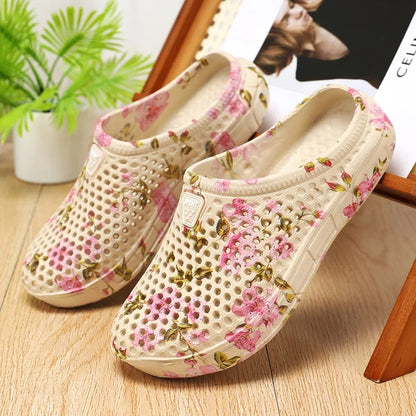 Women’s Floral Print Ventilated Clog Slides