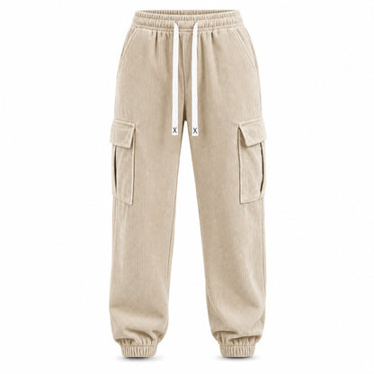 Women's Cargo Jogger Pants with Drawstring Waist
