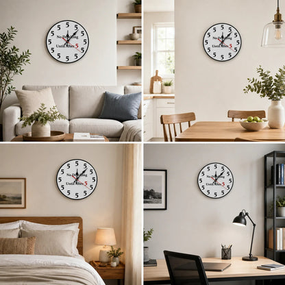 Funny No Drinking Until After 5 Wall Clock