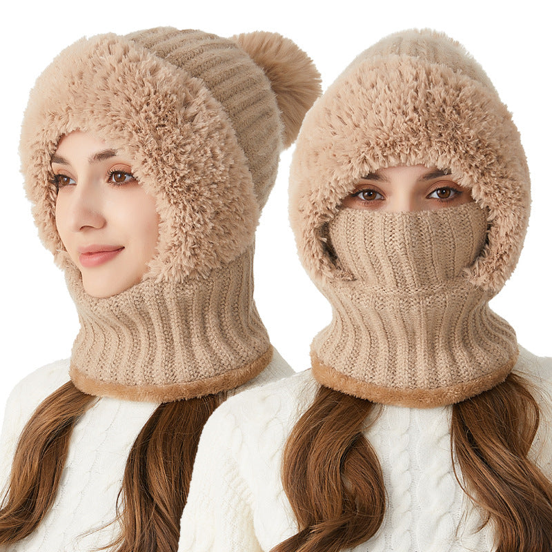 Women's Knit Hat with Neck Cover