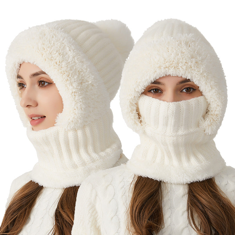 Women's Knit Hat with Neck Cover