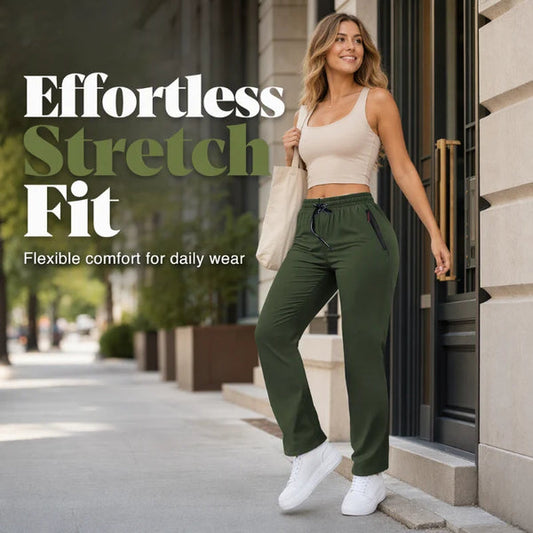 Women's Drawstring Straight-Leg Pants
