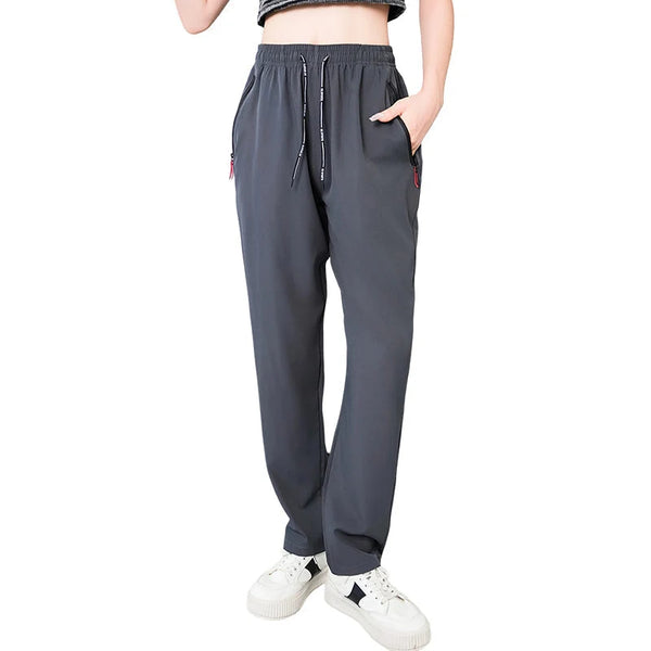 Women's Drawstring Straight-Leg Pants