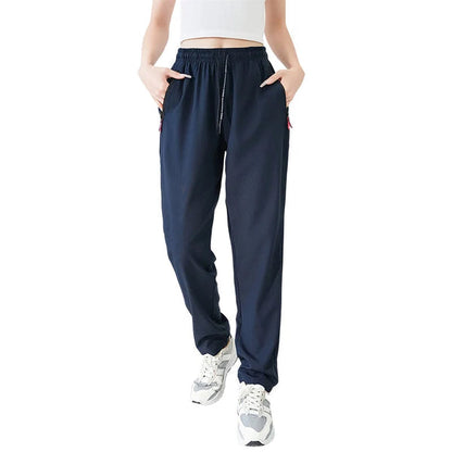 Women's Drawstring Straight-Leg Pants