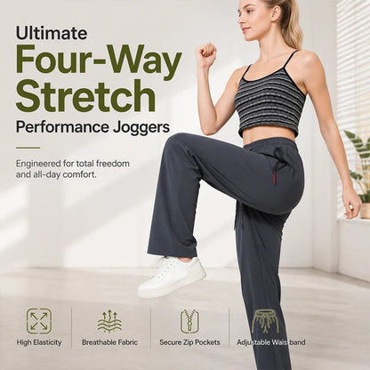 Women's Drawstring Straight-Leg Pants