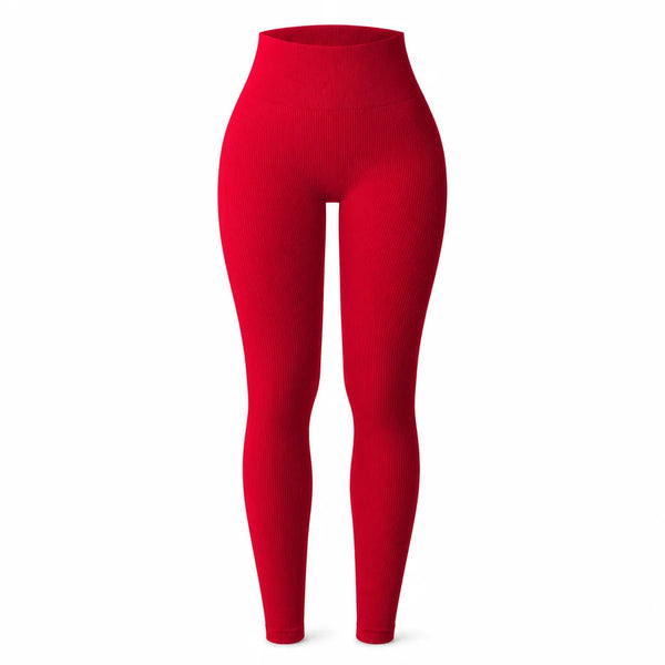 Women's High-Waisted Ribbed Leggings