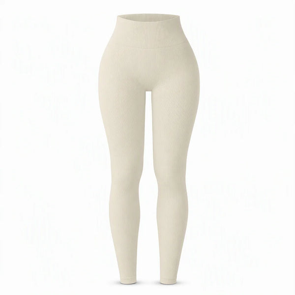 Women's High-Waisted Ribbed Leggings