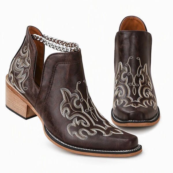 Women's Embroidered Western Ankle Boots