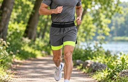 Men's Two-Layer Athletic Running Shorts