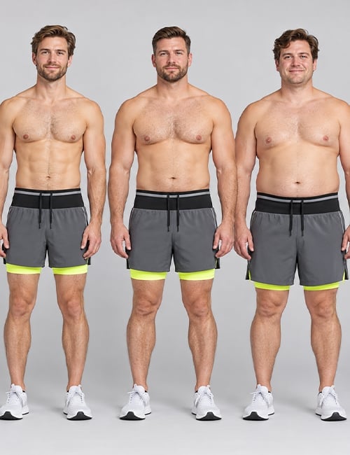 Men's Two-Layer Athletic Running Shorts