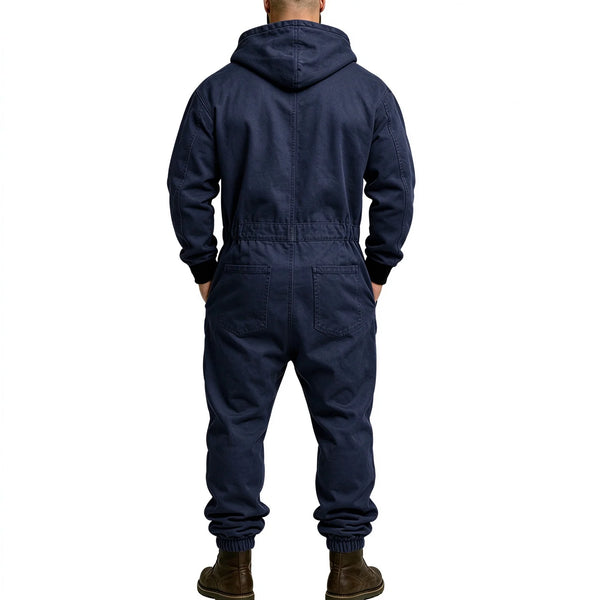 Men's Hooded Zip-Up Jumpsuit