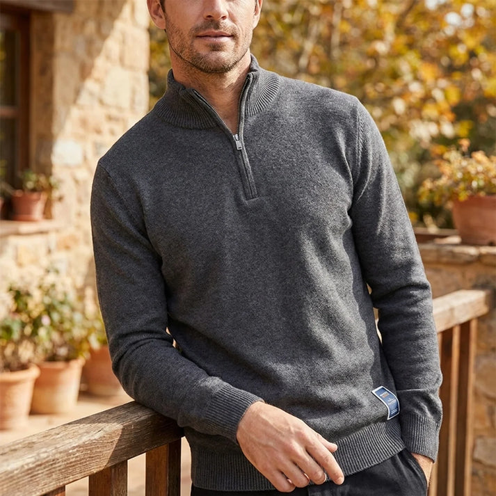 Men's Quarter-Zip Pullover Sweater