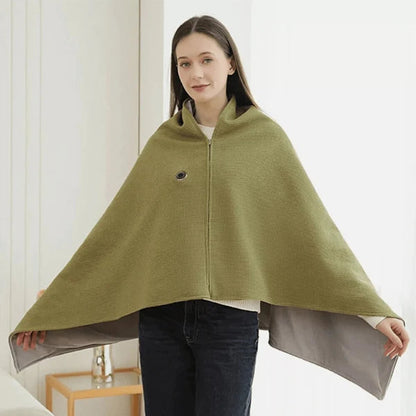 Electric Heated Wrap Shawl With Zipper