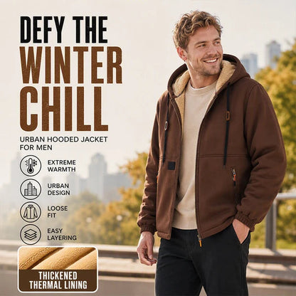 Men's Sherpa-Lined Hooded Jacket