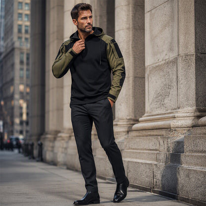 Men's Tactical Hooded Quarter-Zip Jacket