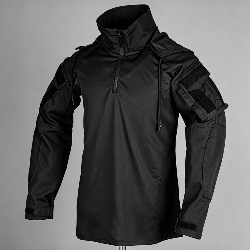 Men's Tactical Hooded Quarter-Zip Jacket