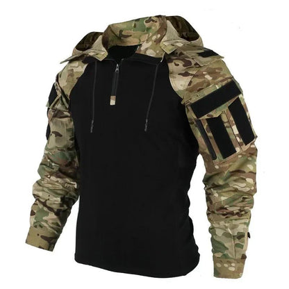 Men's Tactical Hooded Quarter-Zip Jacket