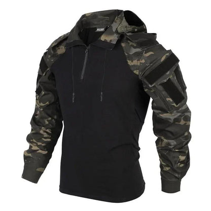 Men's Tactical Hooded Quarter-Zip Jacket