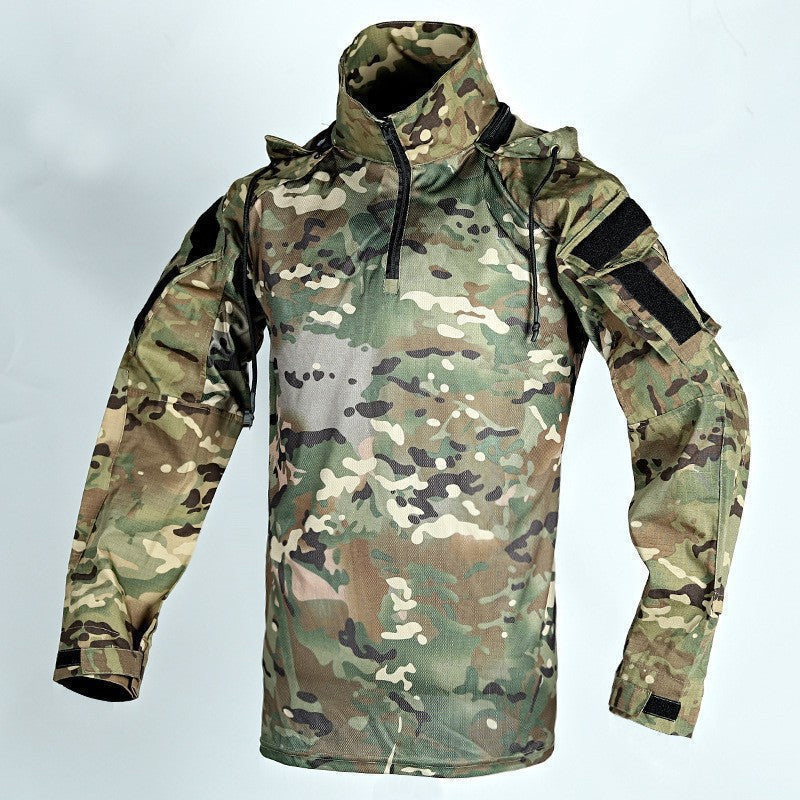 Men's Tactical Hooded Quarter-Zip Jacket