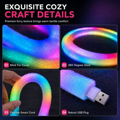 Plush Neon LED Strip Light with Remote Control