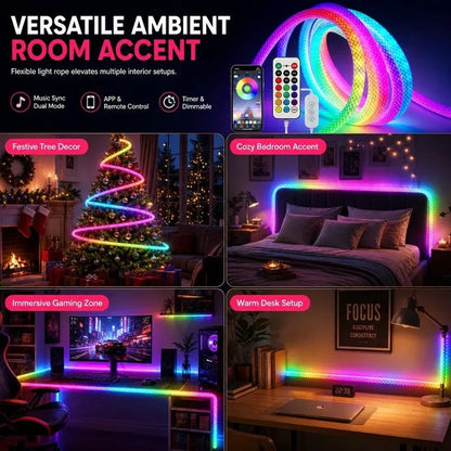 Plush Neon LED Strip Light with Remote Control