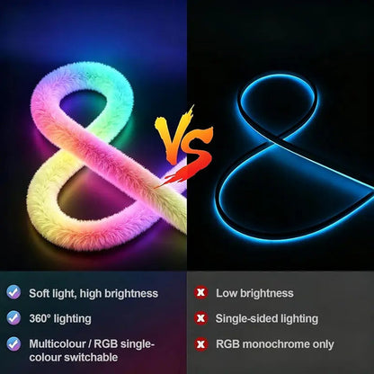 Plush Neon LED Strip Light with Remote Control
