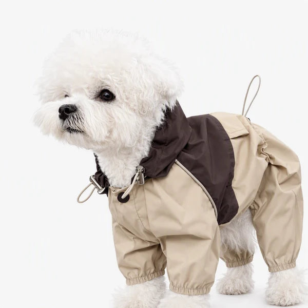Dog Full-Body Rain Suit with Adjustable Details