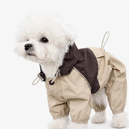 Dog Full-Body Rain Suit with Adjustable Details