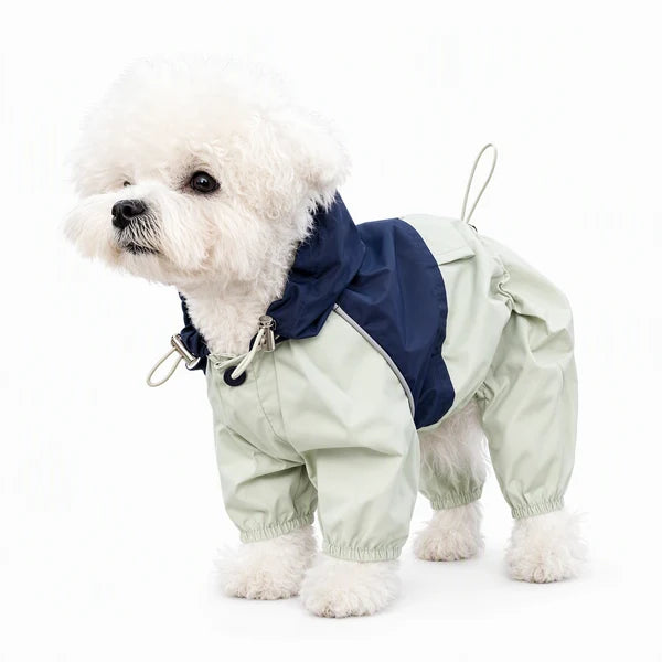 Dog Full-Body Rain Suit with Adjustable Details