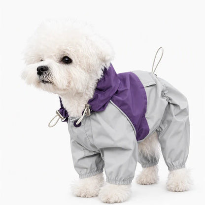 Dog Full-Body Rain Suit with Adjustable Details