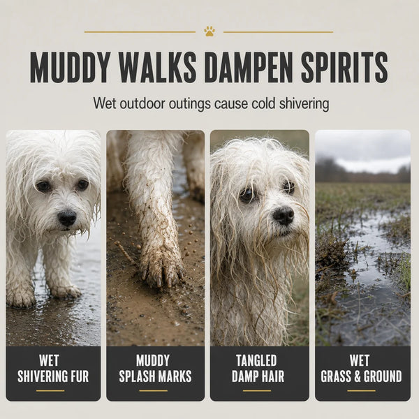 Dog Full-Body Rain Suit with Adjustable Details