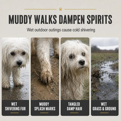 Dog Full-Body Rain Suit with Adjustable Details