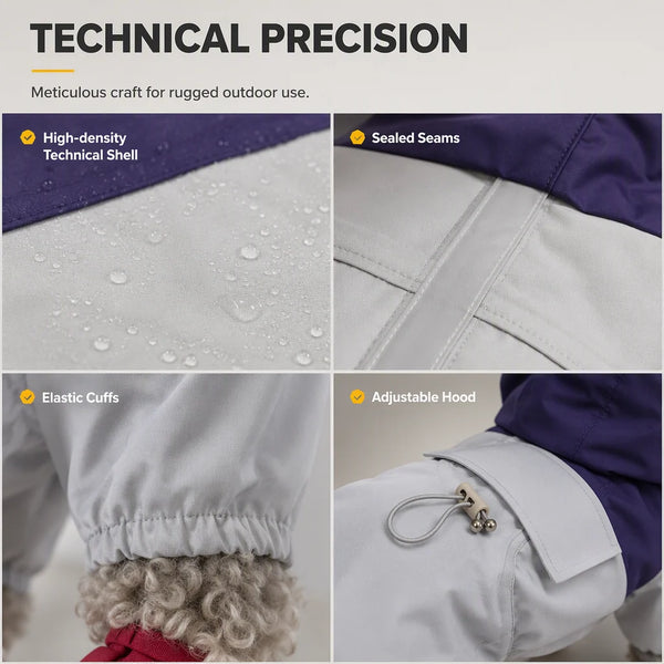 Dog Full-Body Rain Suit with Adjustable Details