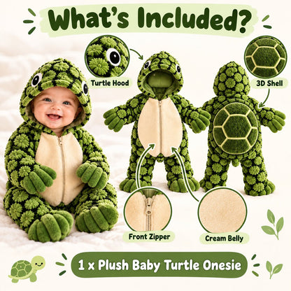 Baby Turtle Hooded Romper