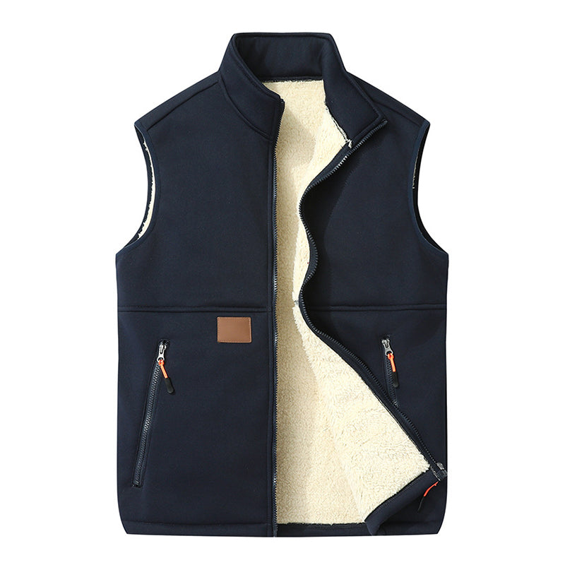 Women's Stand Collar Zip Vest