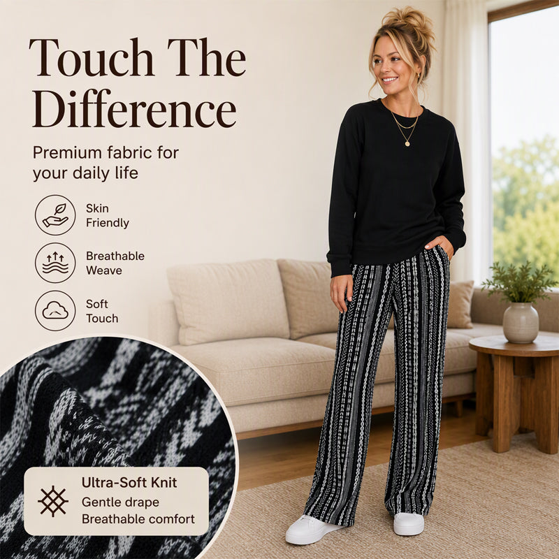 Women's Printed Pants Two-Piece Set