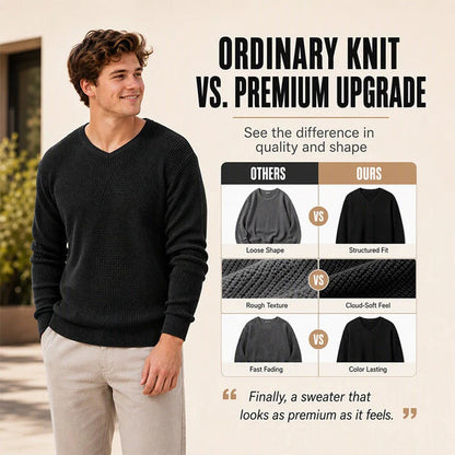 Men's V-Neck Knit Sweater