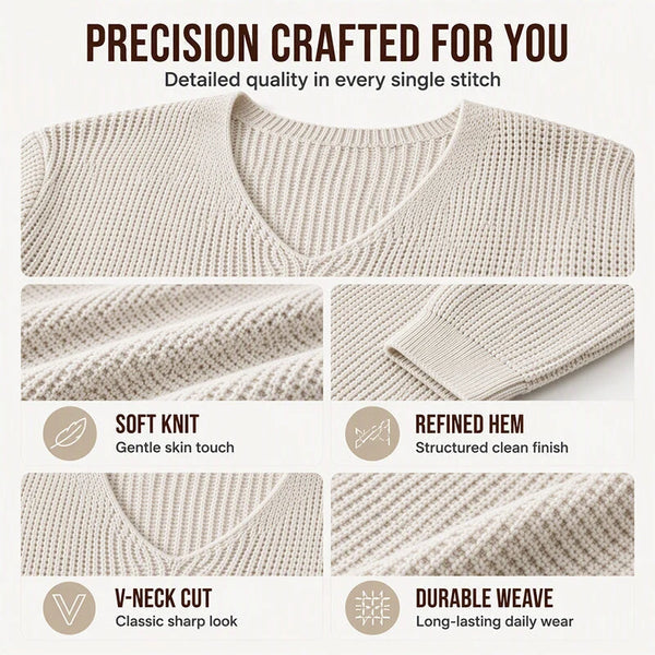 Men's V-Neck Knit Sweater