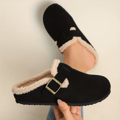 Women's Buckle Strap Mule Shoes
