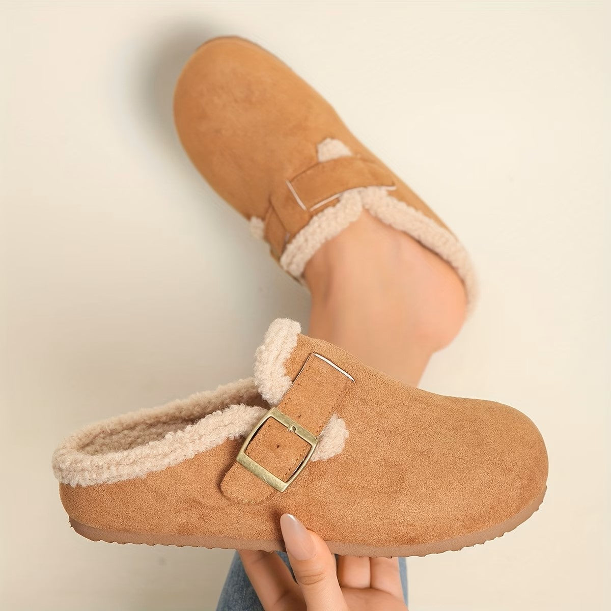 Women's Buckle Strap Mule Shoes