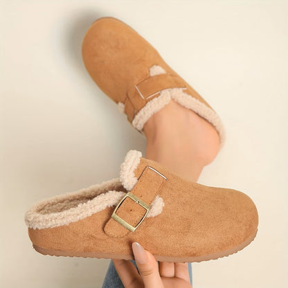 Women's Buckle Strap Mule Shoes