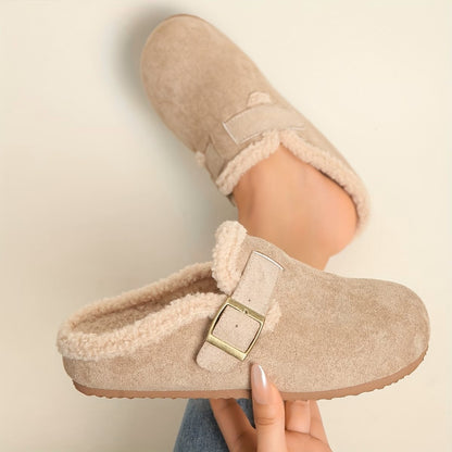 Women's Buckle Strap Mule Shoes